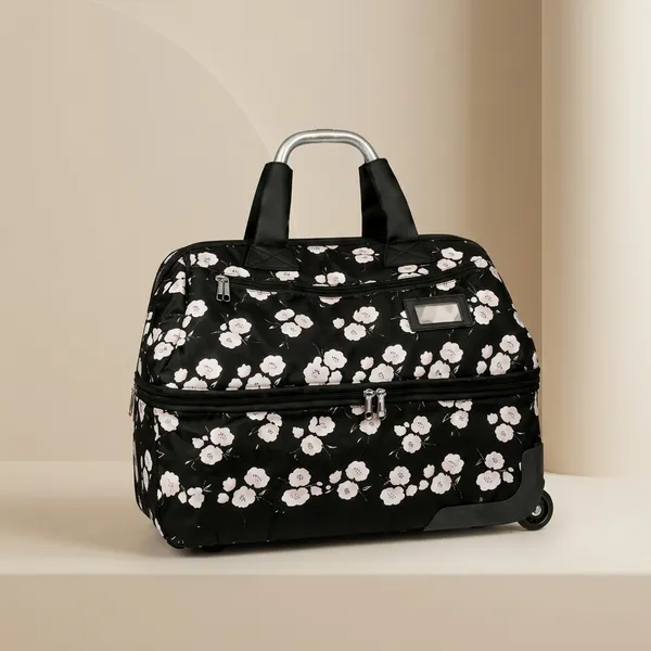 Black_&_Blue_Pu_Leather_Travel_Duffle_Bag_For_Women_(Pack_Of_2_)