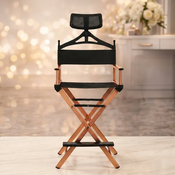 Rose_Gold_Leather,_Stainless_Steel_Makeup_Chair_For_Women