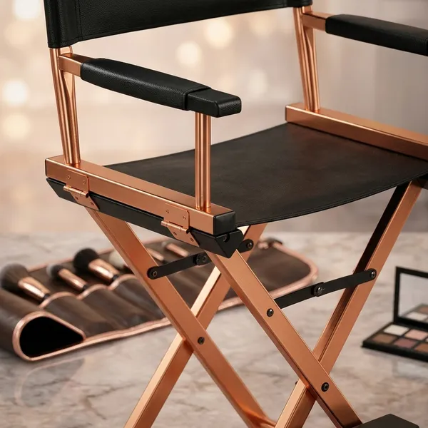 Rose_Gold_Leather,_Stainless_Steel_Makeup_Chair_For_Women