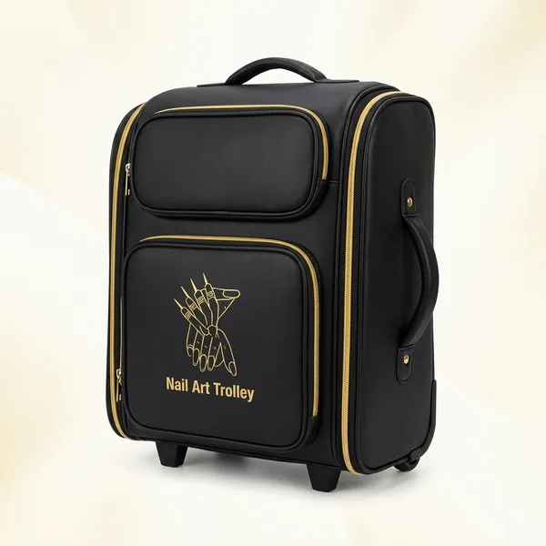Black_Pu_Leather_Nail_Art_Trolley_Bag_For_Women