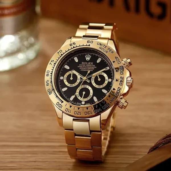 Role_x_Daytona_Gold/Black_Chain_Watch