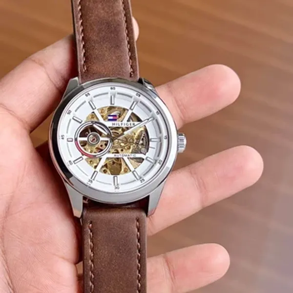 Tommy_hilfiger_Automatic_Leather_DarkBrown-Silver-White