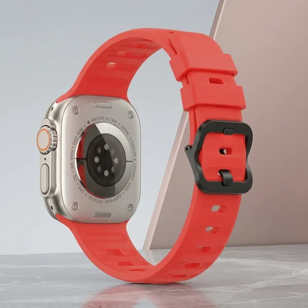 Orange_Silicone_Wave_Sport_Smartwatch_Band
