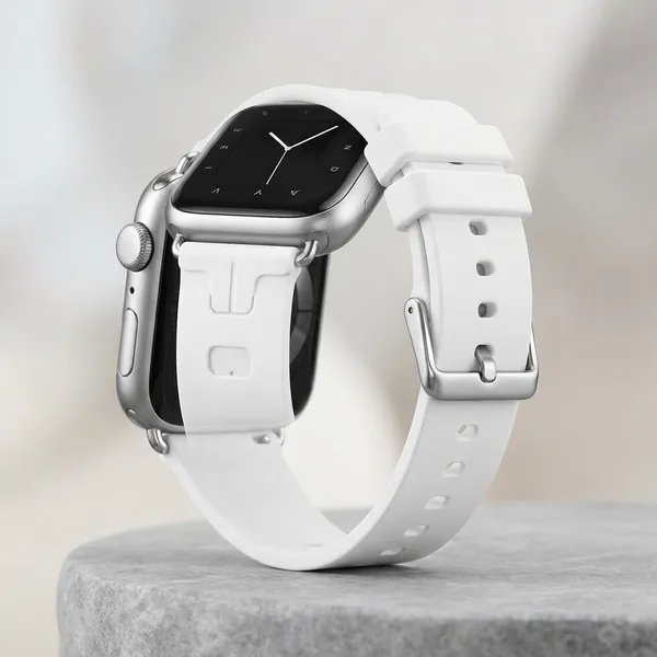 White_Silicone_Rugged_Sport_Smartwatch_Band