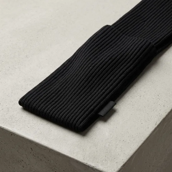 Black_Ribbed_Textile_Crossbody_Phone_Sling_For_Unisex