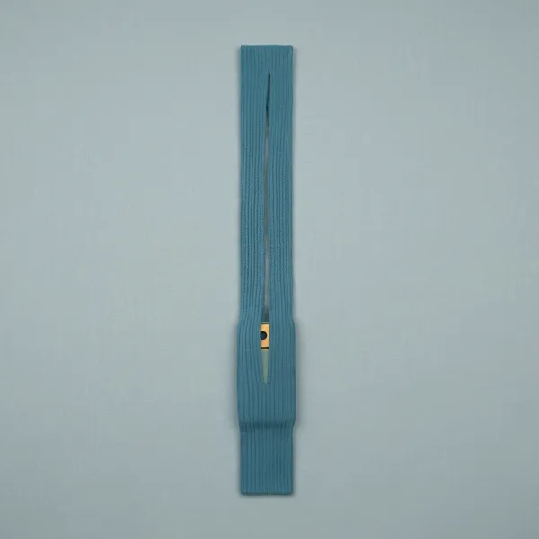Teal_Ribbed_Textile_Crossbody_Phone_Sling_For_Unisex
