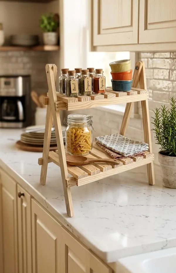 2-Tier_Wooden_Countertop_Organizer/Rack_–_Folding_A-Frame_Spice_Rack_&_Kitchen_Display_Shelf
