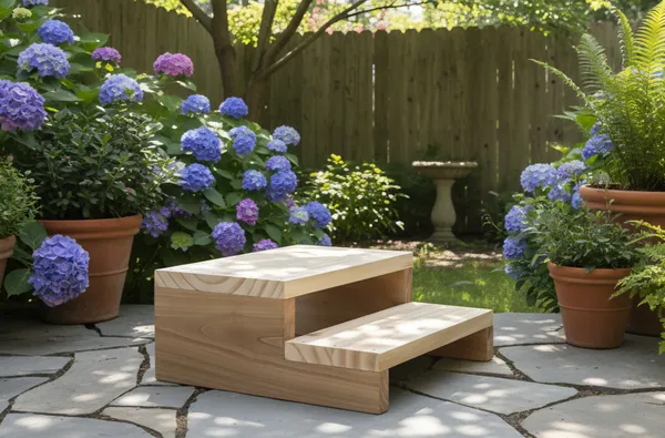 Wood_Two_Step_stool_for_home,garden