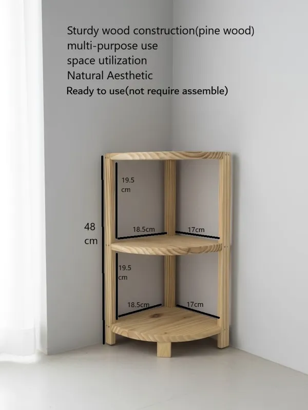 3-Tier_Natural_Pine_Wood_Corner_Shelf_–_Free-Standing_Wooden_Storage_Organizer_&_Display_Rack_for_Bathroom,_Living_Room,_and_Small_Spaces