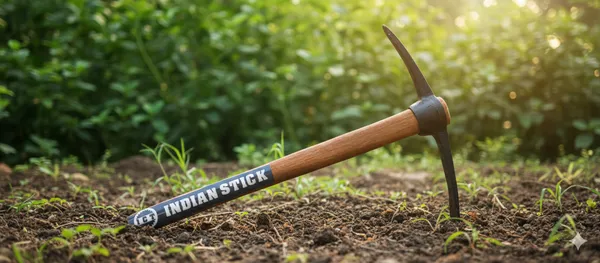 Heavy_Duty_Garden_Pick_Mattock_Cutter_|_Indian_Stick_Hand_Hoe_and_Digging_Tool_with_Ergonomic_Wooden_Grip