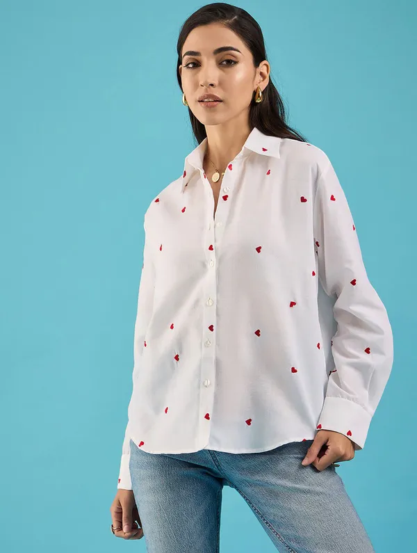 White_small_Red_Heart_Wome's_shirt