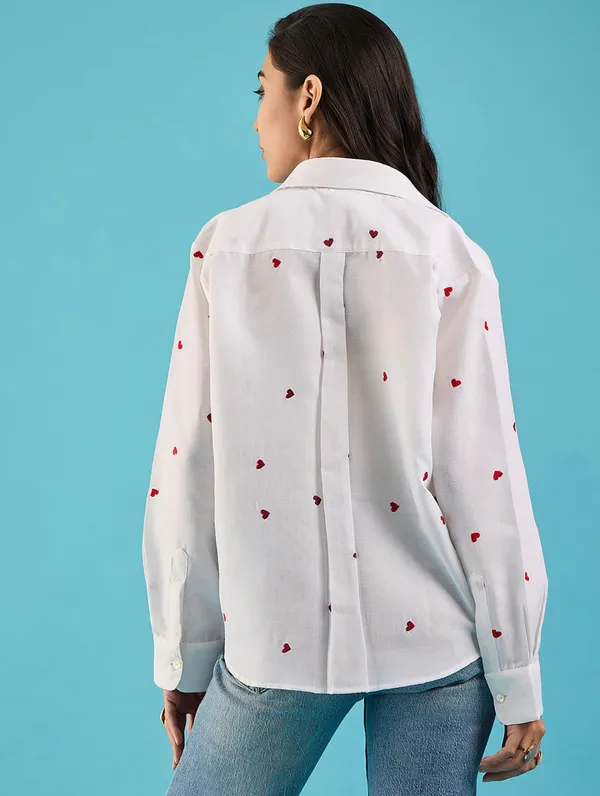 White_small_Red_Heart_Wome's_shirt