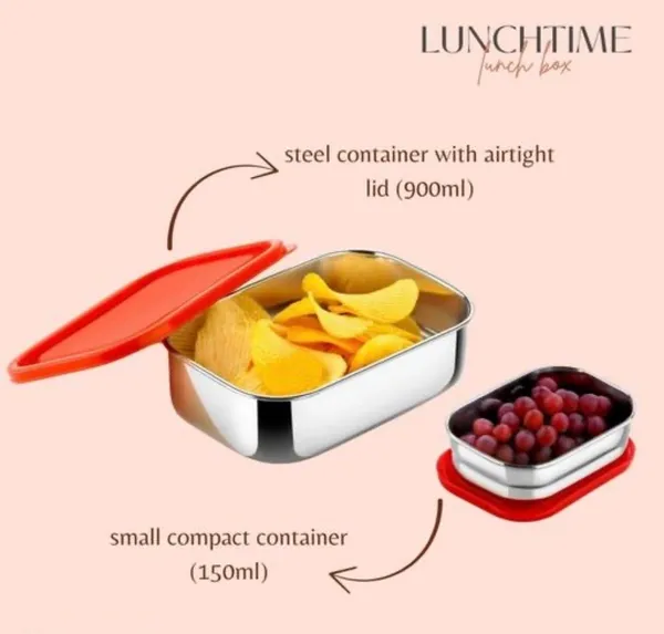Stainless_Steel_Red_Lid_Food_Storage_Container_Set
