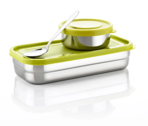 Stainless_Steel_Green_Lid_Lunch_Box_With_Spoon