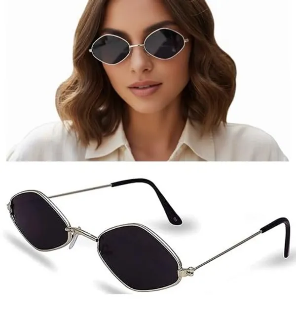 Unisex_Combo_Offer_Pack_Of_2_Shades_Unisex_Fashion_Sunglasses_Set_2_Pairs_Metal_Frame_Black_And_Silver