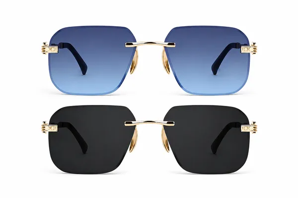 Uv_Protected_Square_Rimless_Sunglasses_For_Men_And_Women_Pack_Of_2