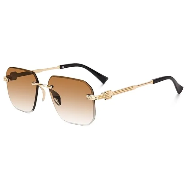 Uv_Protected_Square_Rimless_Sunglasses_For_Men_And_Women_Pack_Of_2