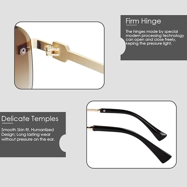 Uv_Protected_Square_Rimless_Sunglasses_For_Men_And_Women_Pack_Of_2