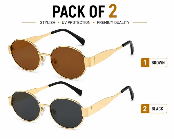 Fashionable_Retro_Oval_Sunglasses_For_Women_And_Men_|_Trendy_Stylish_And_Classic_90S-Inspired_Design_|_UV400_Protection_And_Durable_Metal_Frame-_Unisex_Pack_Of_2