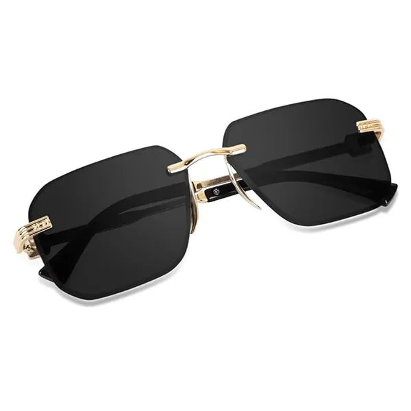 Uv_Protected_Square_Rimless_Sunglasses_For_Men_And_Women_Pack_Of_2