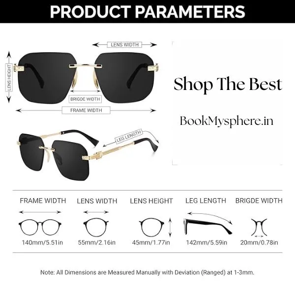 Uv_Protected_Square_Rimless_Sunglasses_For_Men_And_Women_Pack_Of_2