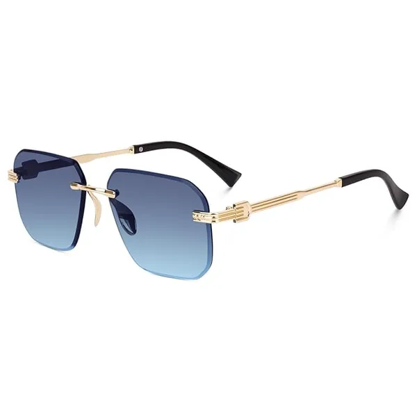 Uv_Protected_Square_Rimless_Sunglasses_For_Men_And_Women_Pack_Of_2