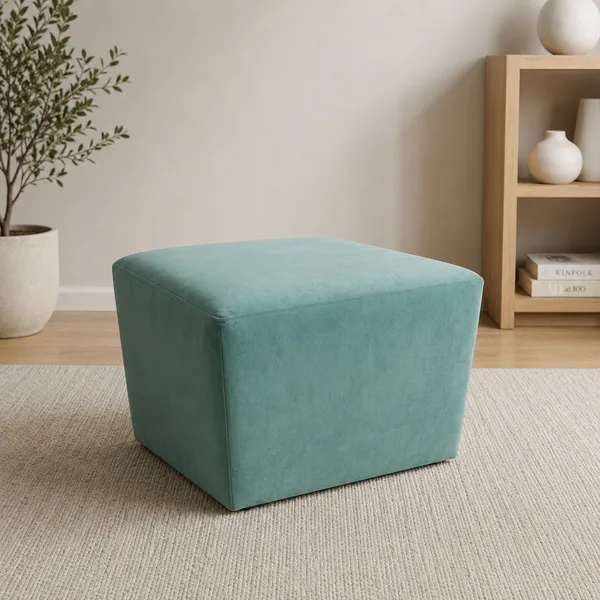Light_Green_Upholstered_Parallelogram_Pouf_For_Home_Decor