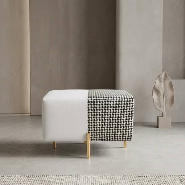 Black_White_Upholstered_Rectangular_Ottoman_For_Home_Decor