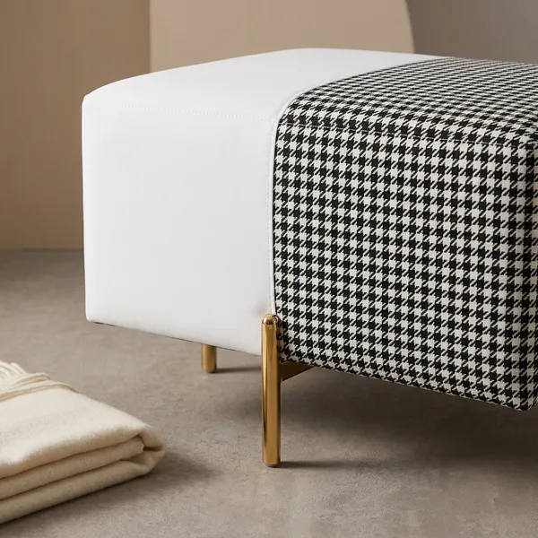 Black_White_Upholstered_Rectangular_Ottoman_For_Home_Decor
