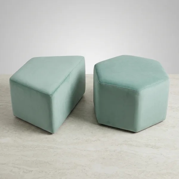 Pack_Of_2_Light_Green_Upholstered_Hexagon_Parallelogram_Pouf_For_Home_Dec__Pack_of_2