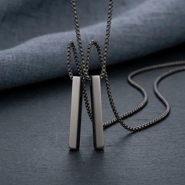 Black_Stainless_Steel_Necklace_And_Chain_For_Men