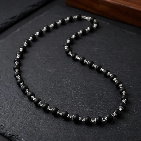 Black_Ebony_Wood_Necklace_For_Men_And_Women