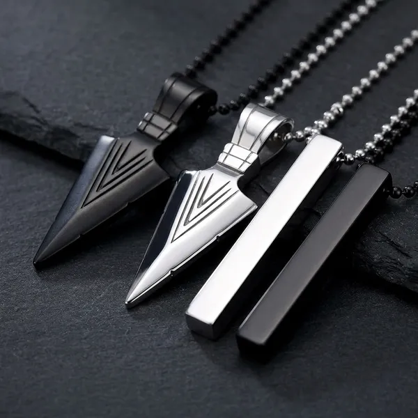 Black_And_Silver_Stainless_Steel_Necklace_Set_For_Men_And_Women_(Pack_Of_4)