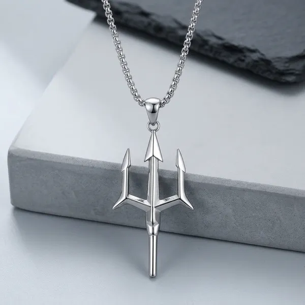Trishul_Silver_Stainless_Steel_Necklace_For_Men_And_Women