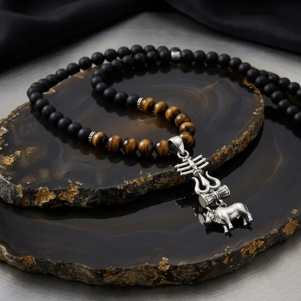 Shiv_Black_Stainless_Steel_Necklace_For_Men