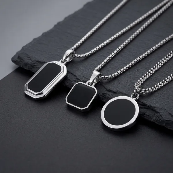 Black_Stainless_Steel_Necklace_For_Men_And_Women_(Pack_Of_3)