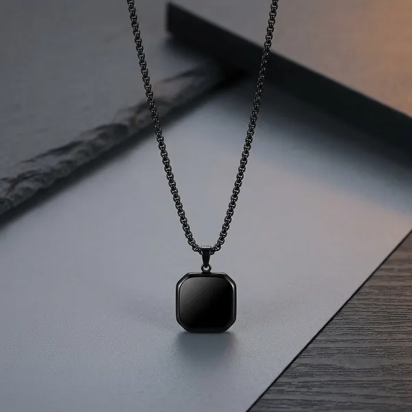 Black_Stainless_Steel_Necklace_For_Men