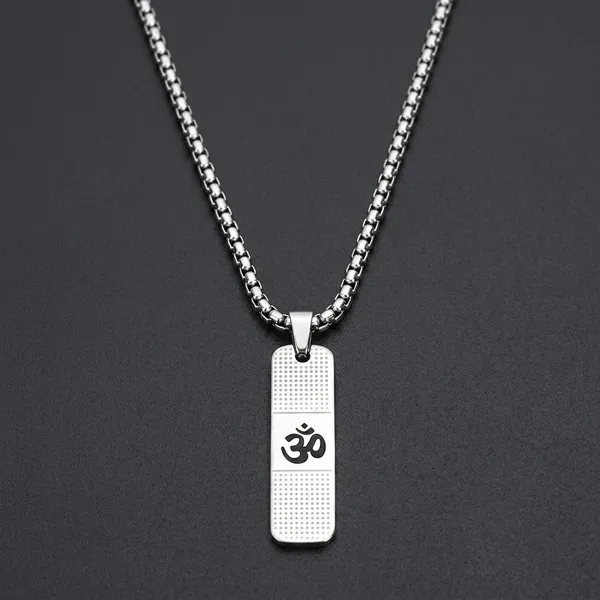 Om_Silver_Stainless_Steel_Necklace_For_Men_And_Women