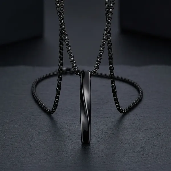 Black_Stainless_Steel_Necklace/Chain_For_Men