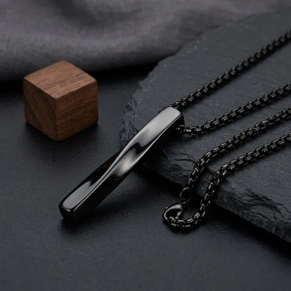 Black_Stainless_Steel_Necklace/Chain_For_Men