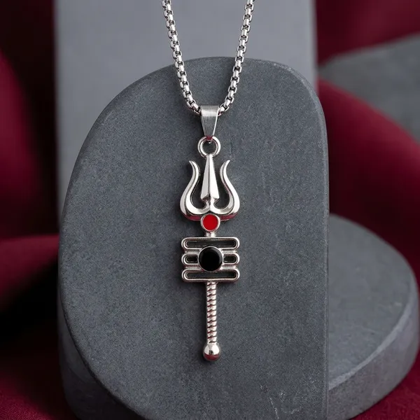 Trishul_Grey_Stainless_Steel_Necklace_For_Men_And_Women