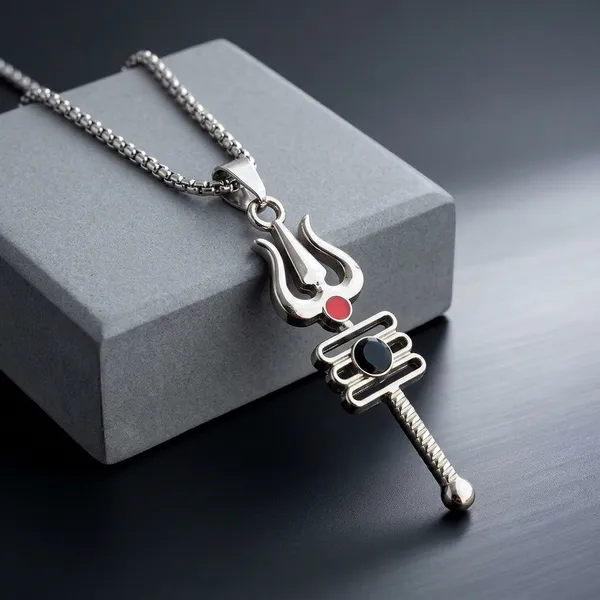 Trishul_Grey_Stainless_Steel_Necklace_For_Men_And_Women