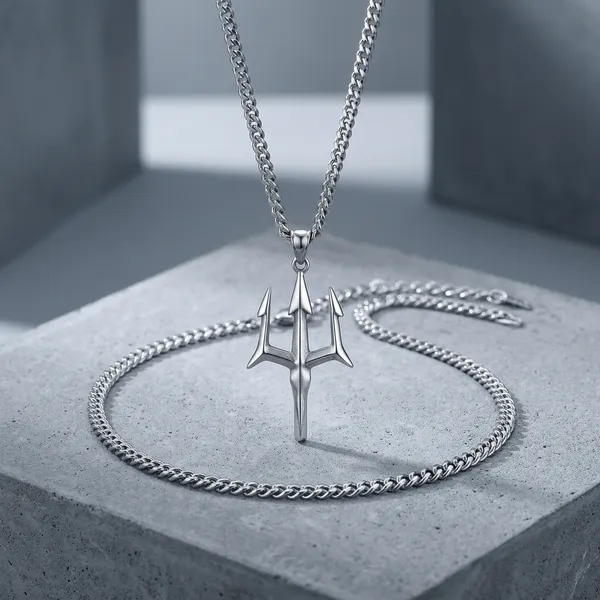 Trishul_Silver_Stainless_Steel_Necklace_For_Men