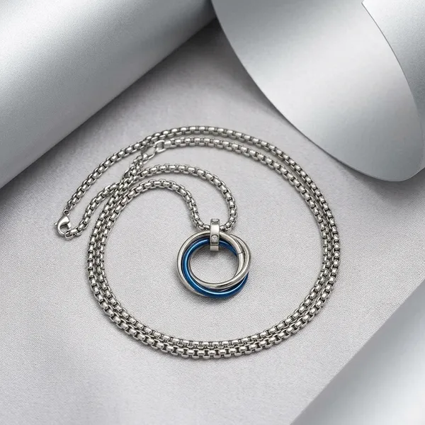 Blue_Stainless_Steel_Necklace_For_Men