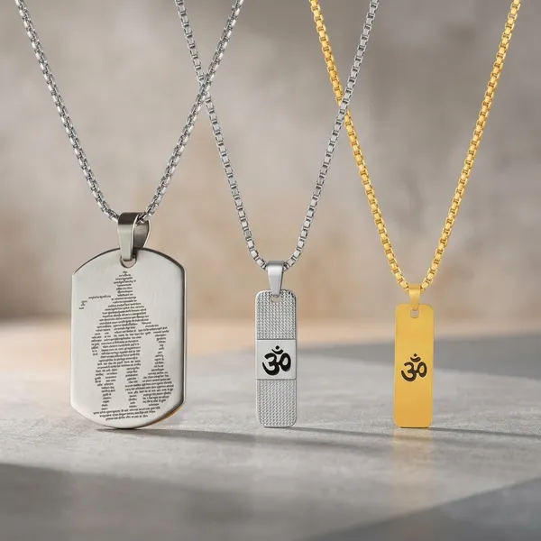 Om_&_Hanuman_Gold_And_Silver_Stainless_Steel_Necklace_For_Men_(Pack_Of_3)