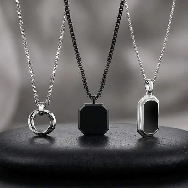 Silver_Metal_Necklace/Chain_For_Men_(Pack_Of_3)