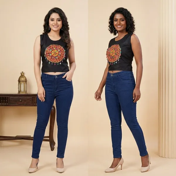 Black_Rayon_Round_Mirror_Work_Top_For_Women