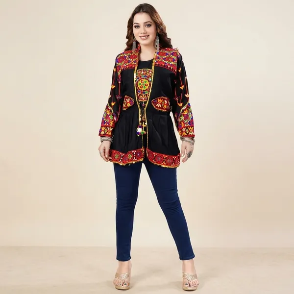 Multicolor_Rayon_Belt_Style_Jacket_For_Women
