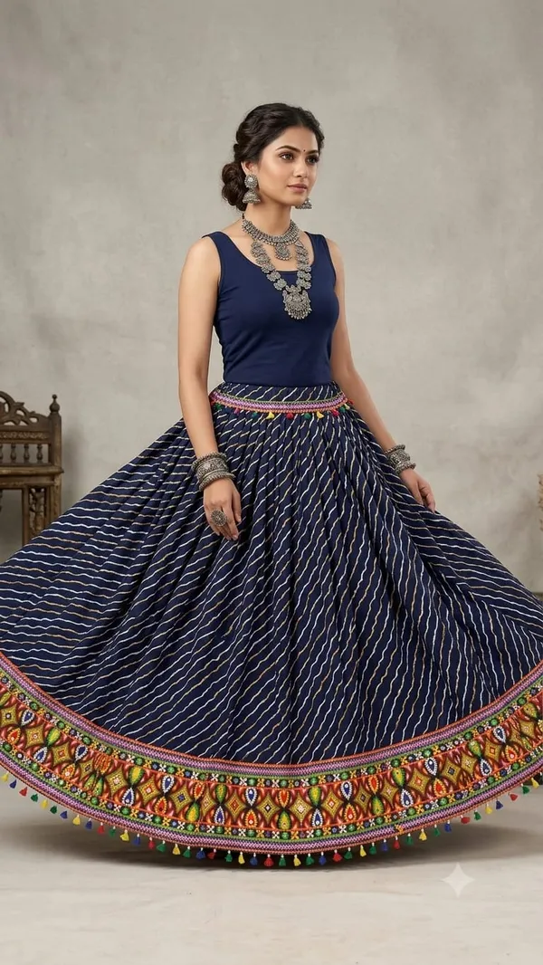 Leheriya_Skirt_With_Kacchi_Work_Border