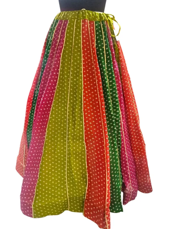 Multi_Color_Bandhani_print_skirt